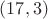 $(17,3)$