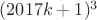 $(2017k+1)^3$