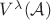 $V^\lambda (\mathcal{A})$