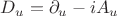 $D_u=\partial_u-iA_u$
