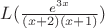 $L(\frac{e^{3x}}{(x+2)(x+1)})$
