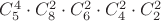 $C_5^4\cdot C_8^2 \cdot   C_6^2 \cdot   C_4^2 \cdot   C_2^2$