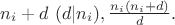 $n_i+d \ (d|n_i), \frac{n_i(n_i+d)}{d}.$