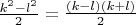 $ \frac{k^2 - l^2}{2} = \frac{(k-l)(k+l)}{2} $