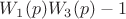 $W_1(p)W_3(p)-1$