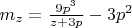 $m_z=\frac{9p^3}{z+3p}-3p^2$