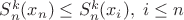 $S_n^k(x_n) \leq S_n^k(x_i), \; i \leq n$