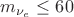 $ m_{\nu _{e}} \leq 60 $