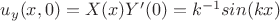 $u_y(x,0)=X(x)Y'(0)=k^{-1}sin(kx)$
