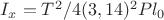 $I_x=T^2/4 (3,14)^2 P l_{0}$