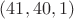 $(41, 40, 1)$