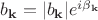 $b_{\mathbf{k}}=|b_{\mathbf{k}}|e^{i \beta_{\mathbf{k}}}$