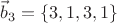 $$\vec{b}_3=\{3,1,3,1\}$$