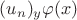 $(u_n)_y \varphi(x)$