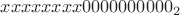 $xxxxxxxx0000000000_2$