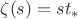 $\zeta(s)=st_*$