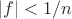 $|f|<1/n$