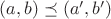 $(a, b) \preceq (a&rsquo;, b&rsquo;)$