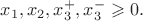 $x_1,x_2,x_3 ^+,x_3^- \geqslant 0.$