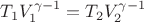 $T_1V_1^{\gamma-1}=T_2V_2^{\gamma-1}$
