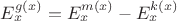 $E^{g(x)}_x=E^{m(x)}_x-E^{k(x)}_x$
