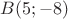 $B(5;-8)$