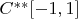 $C^{**}[-1,1]$