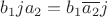 $b_1ja_2=b_1\overline {a_2}j$