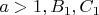 $a>1, B_1, C_1$