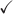 $\checkmark$