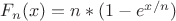 $F_n(x) = n*(1-e^{x/n})$