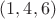 $(1,4,6)$