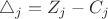 $\triangle _j=Z_j-C_j$