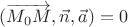 $(\overrightarrow{M_0 M},\vec n,\vec a)=0$