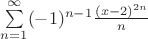 $\sum\limits_{n=1}^{\infty}(-1)^{n-1} \frac{(x-2)^{2n}}{n}$