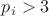 $p_i > 3$