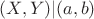 $(X, Y) | (a, b)$
