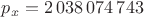$p_x=2\,038\,074\,743$