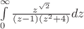 $\int\limits_0^\infty \frac{z^{\sqrt{2}}}{(z-1)(z^2+4)}dz$ $\int\limits_0^\infty \frac{z^{\sqrt{2}}}{(z-1)(z^2+4)}dz$