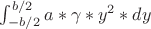 $\int_{-b/2}^{b/2} a*\gamma*y^2*dy$