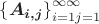 \left\{ \boldsymbol{A_{i,j}} \right\}_{i=1 j = 1}^{\infty \infty}
