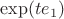 $\mathrm{exp}(t e_1)$