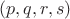 $(p,q,r,s)$