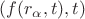 $(f(r_{\alpha},t),t)$