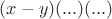 $(x-y)(...)(...)$