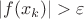 $|f(x_k)|>\varepsilon$