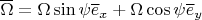 $\overline \Omega=\Omega\sin\psi \overline e_x+\Omega\cos\psi \overline e_y$