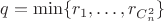 $q=\min\{r_1,\dots,r_{C_n^2}\}$