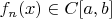 $f_n(x)\in C[a,b]$
