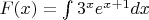 $F(x)= \int 3^x e^{x+1} dx$